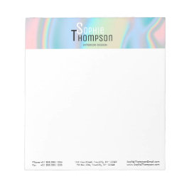 Bloc De Notas Mármol líquido holográfico moderno