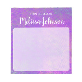 Bloc De Notas Marmoleado Violeta Hermoso Personalizado