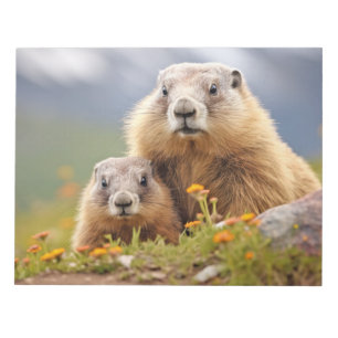 Bloc De Notas Marmot Animal Wild Beauty Freedom Wilderness Love