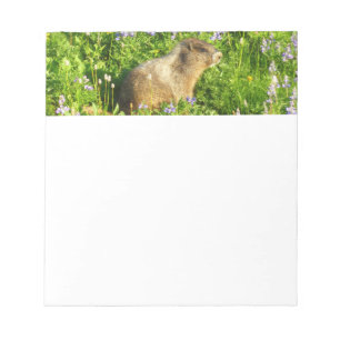 Bloc De Notas Marmot en Mont Rainier Wildflowers