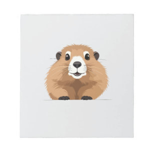 Bloc De Notas Marmot Peeking Cute Adorable Gracioso Personalizad