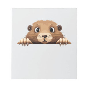Bloc De Notas Marmot Peeking Cute Adorable Gracioso Personalizad