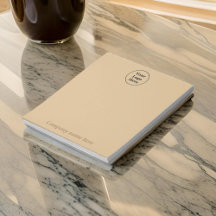 Bloc de notas marrón simple y elegante