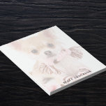 Bloc De Notas mascota de perro fotográfico personalizado<br><div class="desc">Personaliza y agrega tu foto de tu mascota,  perro. La foto tiene un overlay blanco para que puedas ver lo que escribes. Personalice y agregue un texto.</div>