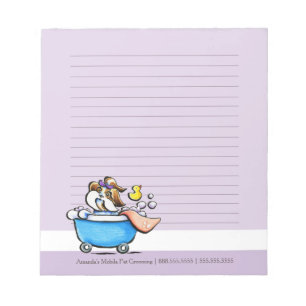Bloc De Notas Mascota móvil que prepara la púrpura de Shih Tzu