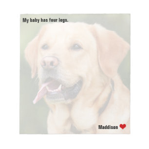 Bloc De Notas Mascota personalizado de fotografía grande de pers