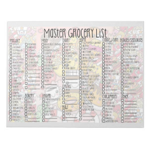 Bloc De Notas Master Grocery List Pad