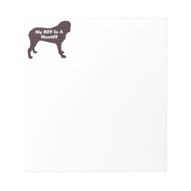 BLOC DE NOTAS MASTIFF EN INGLÉS (Frente)