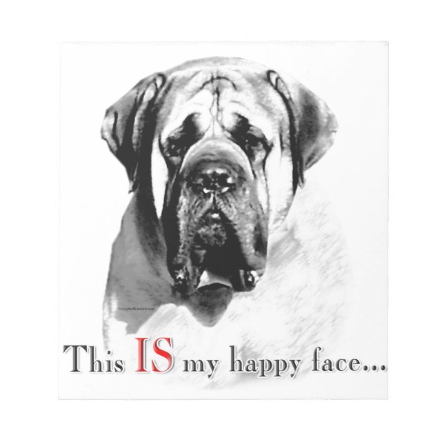 Bloc De Notas Mastiff Happy Face (Frente)