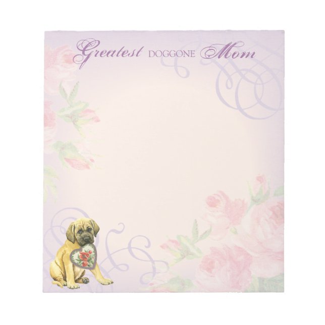 Bloc De Notas Mastiff Hearts Mom (Frente)
