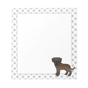 Bloc De Notas Mastín inglés atigrado perro de dibujos animados l