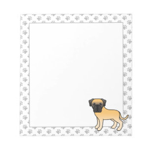 Bloc De Notas Mastín inglés cervato perro de dibujos animados li