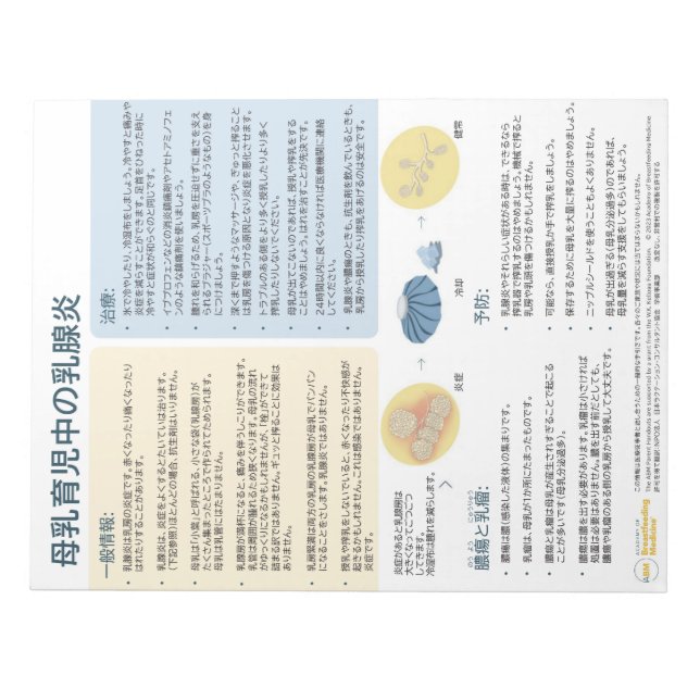 Bloc De Notas Mastitis en lactancia Lágrima (japonés) (Frente)
