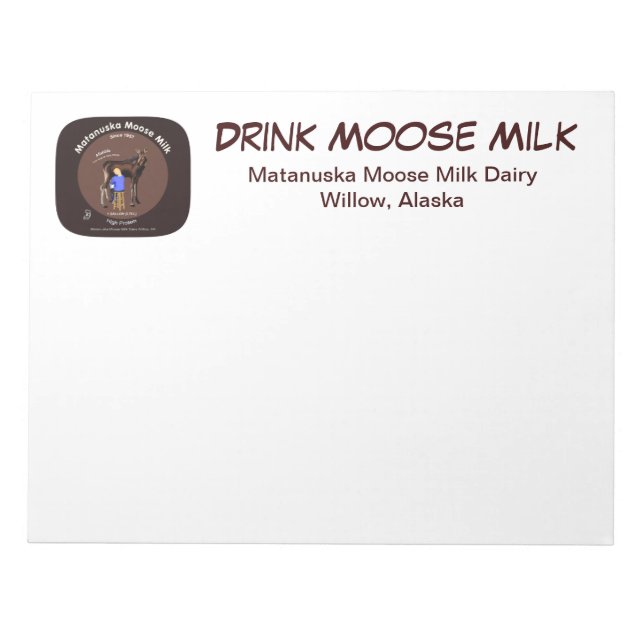 Bloc De Notas Matanuska Moose Milk (Frente)