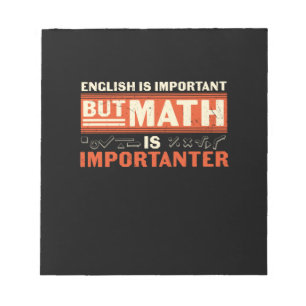 Bloc De Notas Matemáticas Es Importante