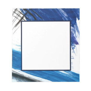 Bloc De Notas Material mixto acuarela azul abstracto artístico