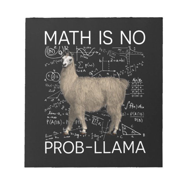 Bloc De Notas Math is No Prob-Llama - Math Llama Teacher (Frente)