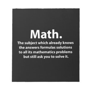 Bloc De Notas Math Typography Funny Math