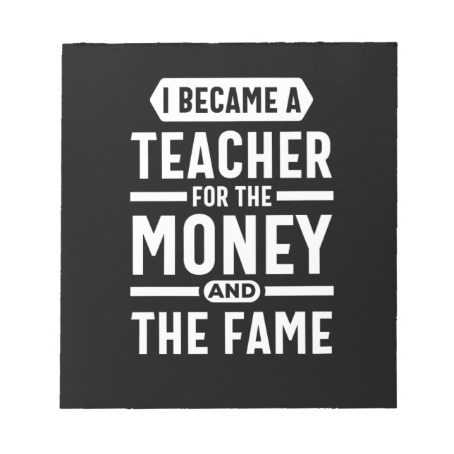 Bloc De Notas me convertí en profesor de dinero y fama (Frente)