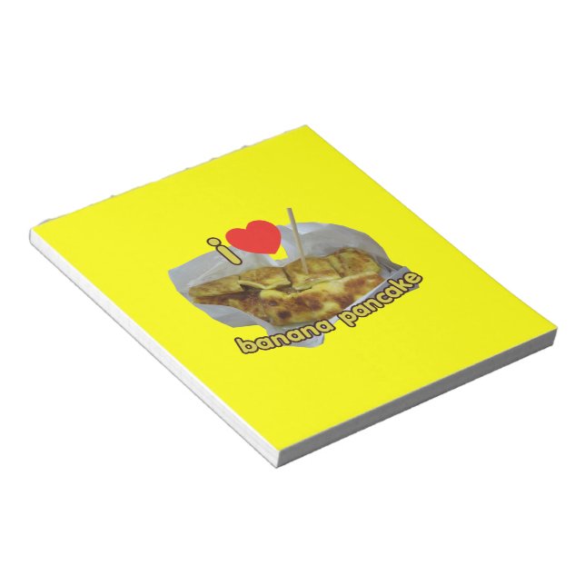 Bloc De Notas Me Encanta El Panqueque Bananero (Corazón)... Comi (Lado Derecho)