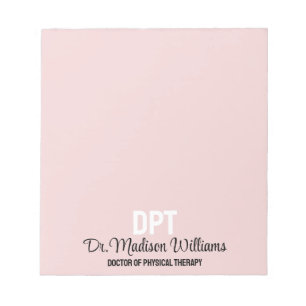 Bloc De Notas Médica de DPT personalizado de regalo de terapia f