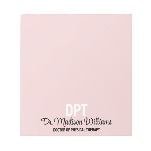 Bloc De Notas Médica de DPT personalizado de regalo de terapia f (Frente)
