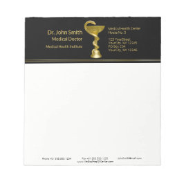 Bloc De Notas Medical Snake Classy Bowl Hygieia Gold Caduceus