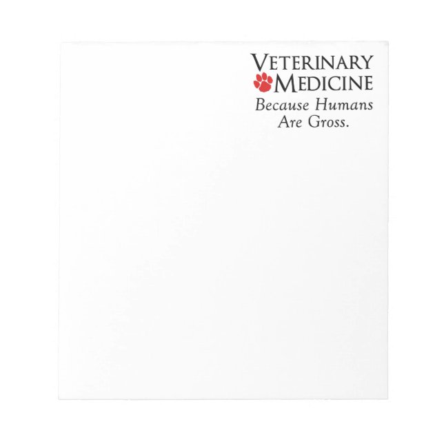Bloc De Notas Medicina veterinaria . ... ... Porque los seres hu (Frente)