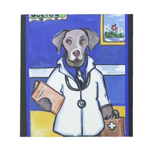 BLOC DE NOTAS MÉDICO WEIMARANER (Frente)