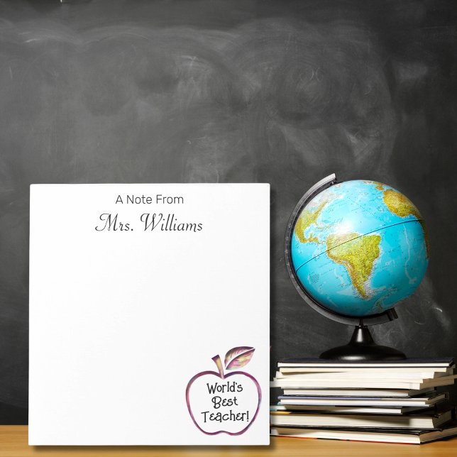 Bloc De Notas Mejor Maestra del Mundo, Manzana Roja, Apreciación (Subido por el creador)