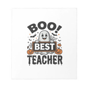 Bloc De Notas Mejor maestro Boo Diseño vintage de Halloween para
