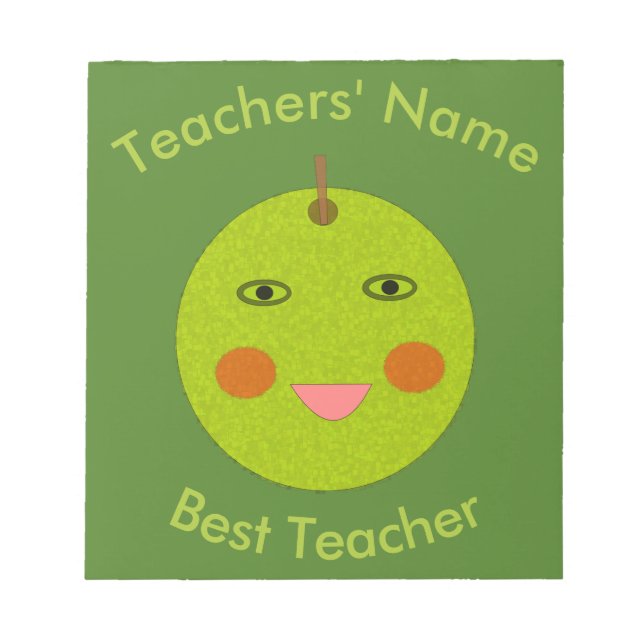 Bloc De Notas Mejor maestro Feliz Personalizado Apple Notepad (Frente)