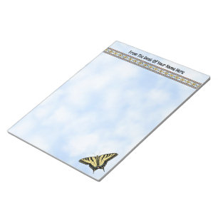 Bloc De Notas Melocotón amarillo con cielo azul personalizado