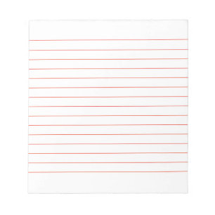 Bloc De Notas Memo Pad con líneas de negocio Red Classic