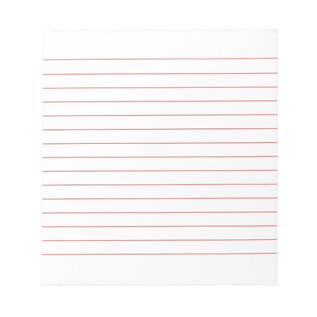 Bloc De Notas Memo Pad con líneas de negocio Red Classic (Frente)