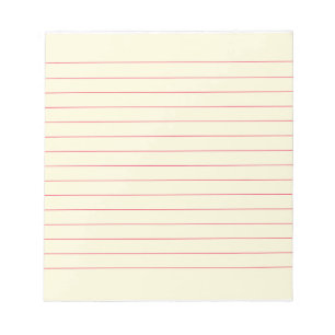 Bloc De Notas Memo Pad con líneas de negocio Red Classic