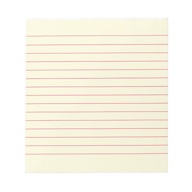 Bloc De Notas Memo Pad con líneas de negocio Red Classic (Frente)