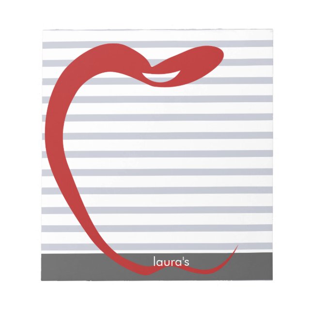 Bloc De Notas Memopad de las líneas grises personalizadas del pr (Frente)