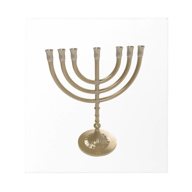 Bloc De Notas menorah de oro (Frente)