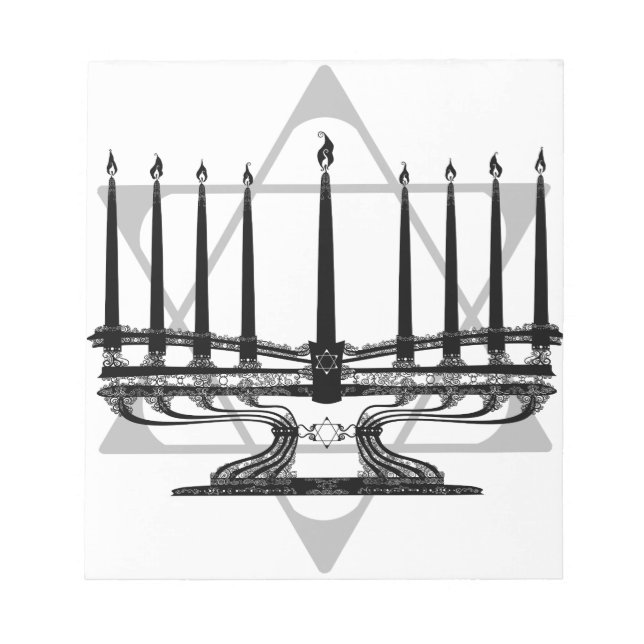 Bloc De Notas Menorah y estrella (Frente)