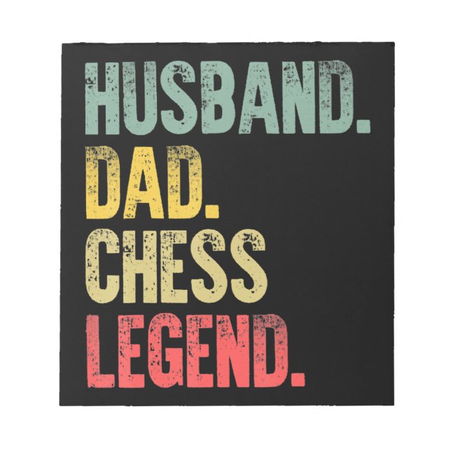 Bloc De Notas Mens Funny Gige Husband Dad Chess Legend (Frente)