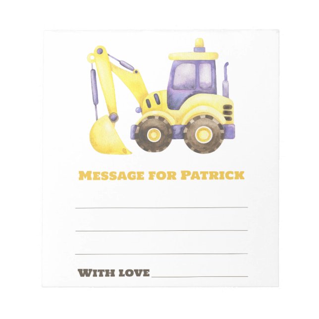 Bloc De Notas Mensaje de cápsula de la hora de cumpleaños del av (Frente)