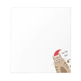 Bloc De Notas Meowy Xmas gato divertido lleva sombrero santa