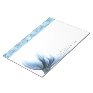 Bloc De Notas Mermaid Glam Tail Personalizado Dusty Ice Blue L