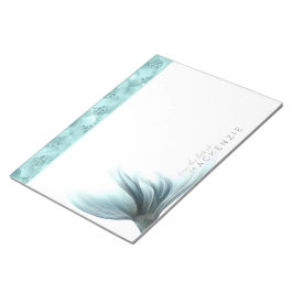 Bloc De Notas Mermaid Scale Luxe | Aqua Verde azulada Mint Green