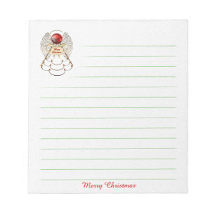 Bloc De Notas Merry Christmas Angel Notepad - Plantilla