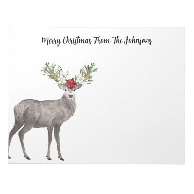 Bloc De Notas Merry Christmas Deer Notepad (Frente)