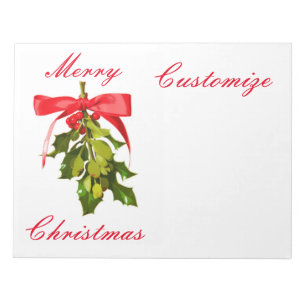 Bloc De Notas Merry Christmas mistletoe