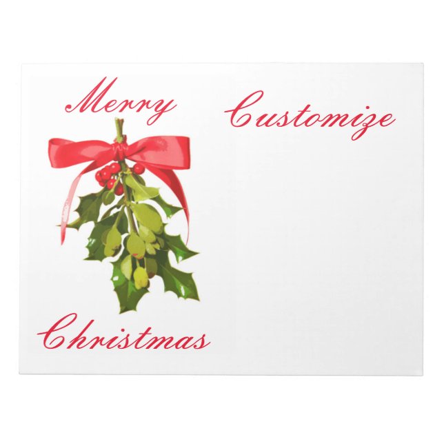 Bloc De Notas Merry Christmas mistletoe (Frente)