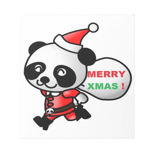 BLOC DE NOTAS "MERRY XMAS" PANDA OSAR SANTA (Frente)